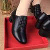 Single Shoes Women's Spring and Autumn Soft-soled Non-slip Women's Shoes Comfortable Fashion Work Leather Shoes Mother Shoes