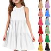 Children's Summer Casual Fashion Round Neck Sleeveless Dress