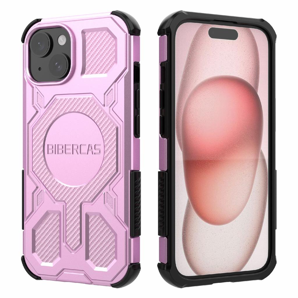 BIBERCAS J-16 Series For iPhone 15 Case Compatible with MagSafe Anti Drop TPU+PC Phone Cover