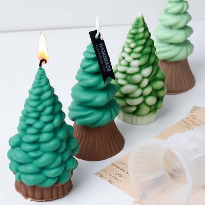 3D Силиконовая форма для свечей в виде рождественской елки, DIY формы для литья из гипса и цемента, для ароматического мыла, поделок из смолы, материалы для рождественского декора