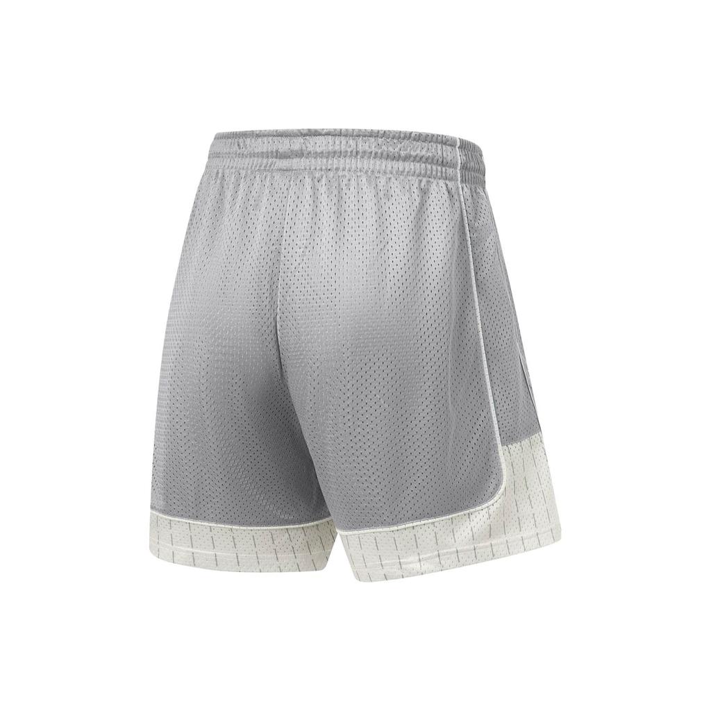 Li Ning X Mister Cartoon Badfive Series Letter Print Быстросохнущие дышащие баскетбольные шорты мужские шорты Shark-Gray Antarctic-Gray AAPT047-7