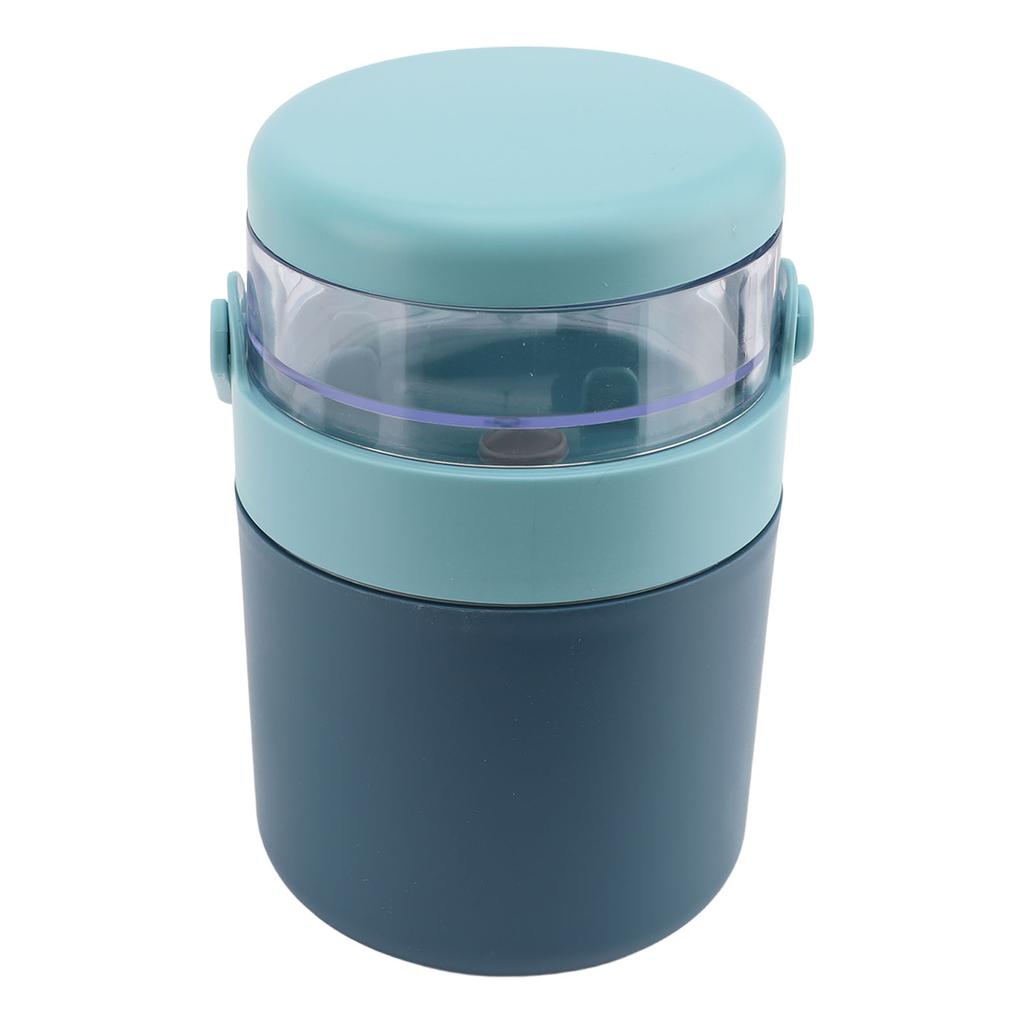 2 In 1 Insulated Food Jar Stainless Steel Leak Proof Portable Soup Jar with Snack Container for School Travel