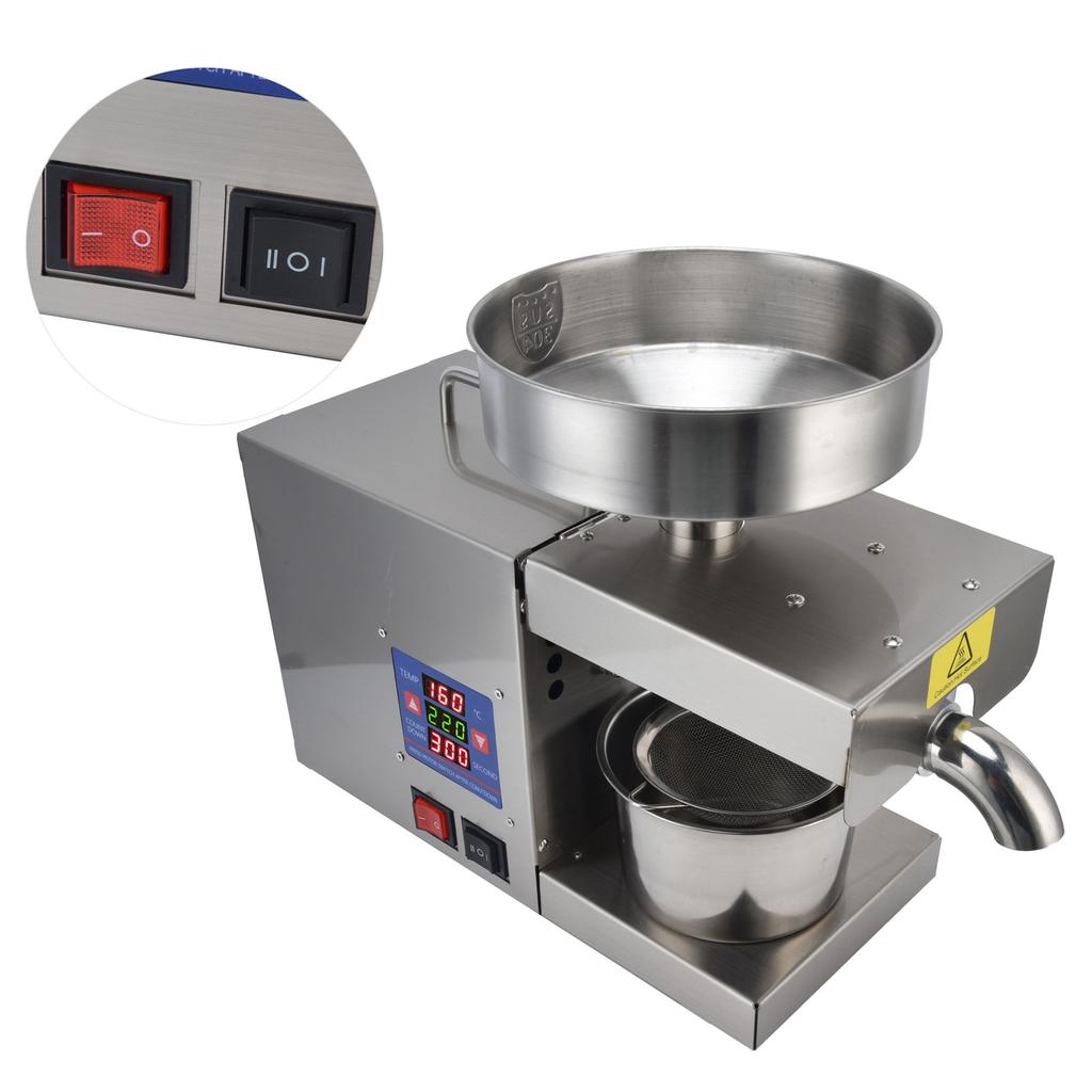 Интеллектуальный масляный пресс для зерновых из нержавеющей стали, горячая и холодная цифровая машина для извлечения масла для рекламы