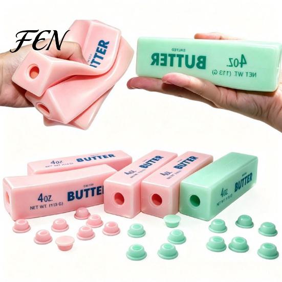 Soft Butter Bar Toy DIY Stick Stress Relief Toy, Hollow Fillable Skin Squeeze with Stopper, Empty for Teens Adults Stopper