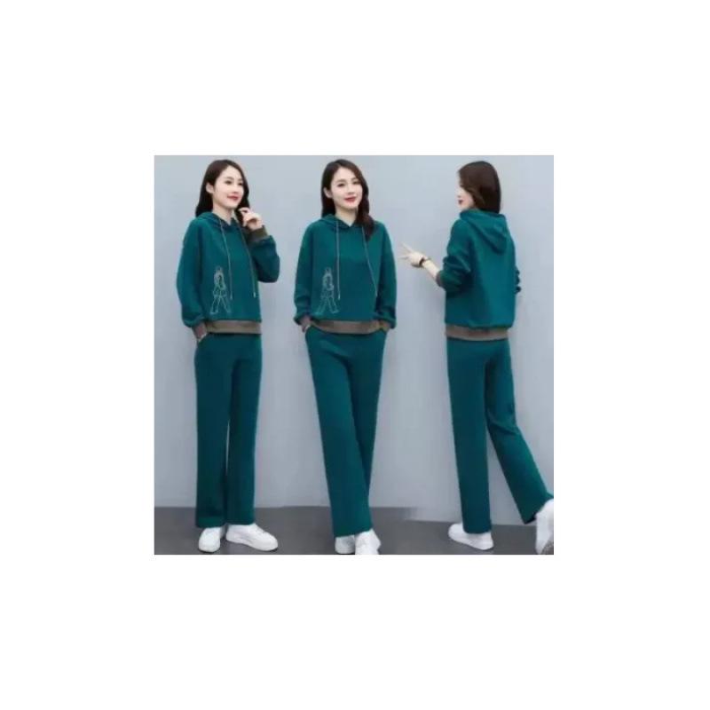 Спортивный костюм-тройка 2025 Весна-Осень, Свободный крой, Стройнящий, Повседневный – Модный, Омолаживающий и Трендовый