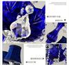 Luxury Blue Crystal Ceiling Chandelier for Living Room Bedroom Decor Hanging Lamps Hotel Restaurant Cafe Lobby Pendant Light