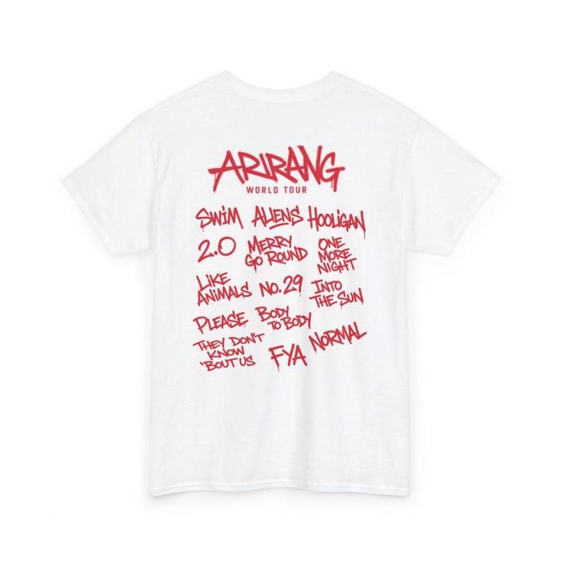 2026 BTS Inspired Shirt _ ARMY Tour Tee _ Kpop Concert Shirt _ Fan Made Graphic Tee _ Korean Pop Merch _ Unisex Shirt