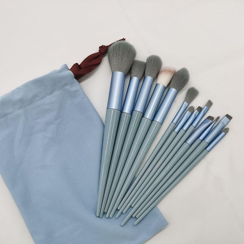 13 шт. набор мягких кистей для макияжа для тонального крема, румян, пудры, теней для век, хайлайтера для растушевки макияжа, косметической кисти, инструментов для красоты