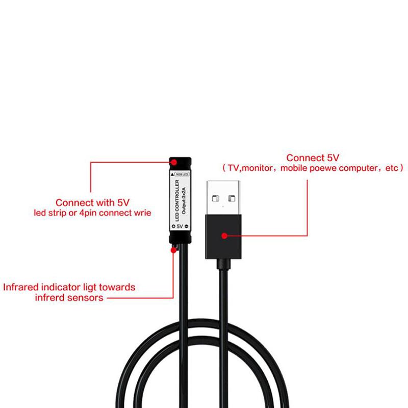 USB порт 5 В мини 3-клавишный мини 17-клавишный 24-клавишный 4-контактный RGB светодиодный светодиодный светильник с радиочастотным контроллером управления диммером для 5050 3528 2835 светодиодных лент