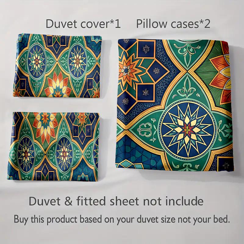 Geometric, floral, intricate. Bedding Duvet cover sets Duvet covers Pillowcases gifts (1 * Duvet Cover 2 * Pillowcases, without duvet insert)