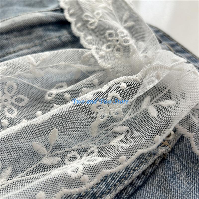 HX6F Breathable Lace Belt For Women Adjustable Ribbon Tie Elegant Waist Multi Functional Hair Accessory