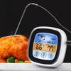 Цифровой кухонный термометр с щупом, сенсорный экран, инструмент для измерения температуры мяса, барбекю, продуктов, таймер для приготовления стейков, термометр для выпечки, гриля