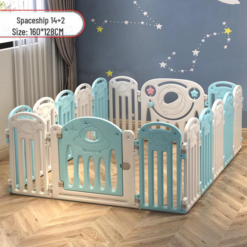 Детский безопасный манеж с ковриком для ползания в помещении и защитой от падений