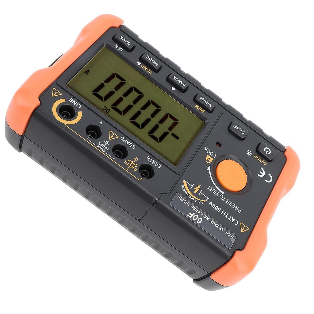 Insulation Tester Megohmmeter 50V~2500V Resistance Meter 1.3mA with Overload Protection