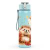 1PC Autumn Fur Baby Fox Pattern 750ml Color Plastic Sports Water Bottle Leakproof Flip Straw Lid Suitable for Sports Office Home Use
