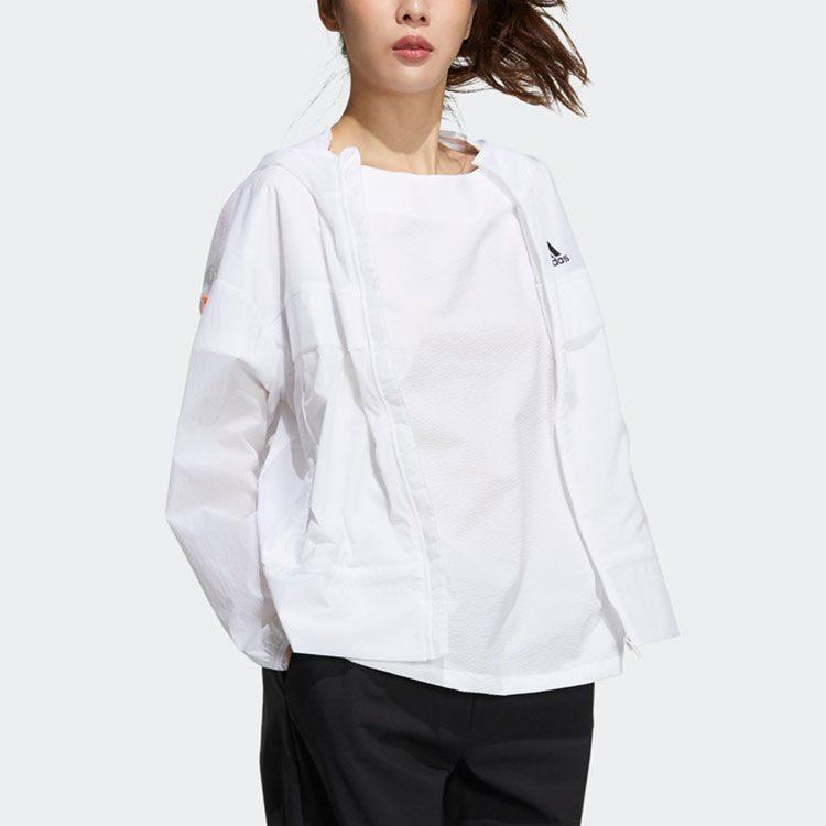 adidas Куртки Женские Белые С Капюшоном Умеренные Другие GP0670