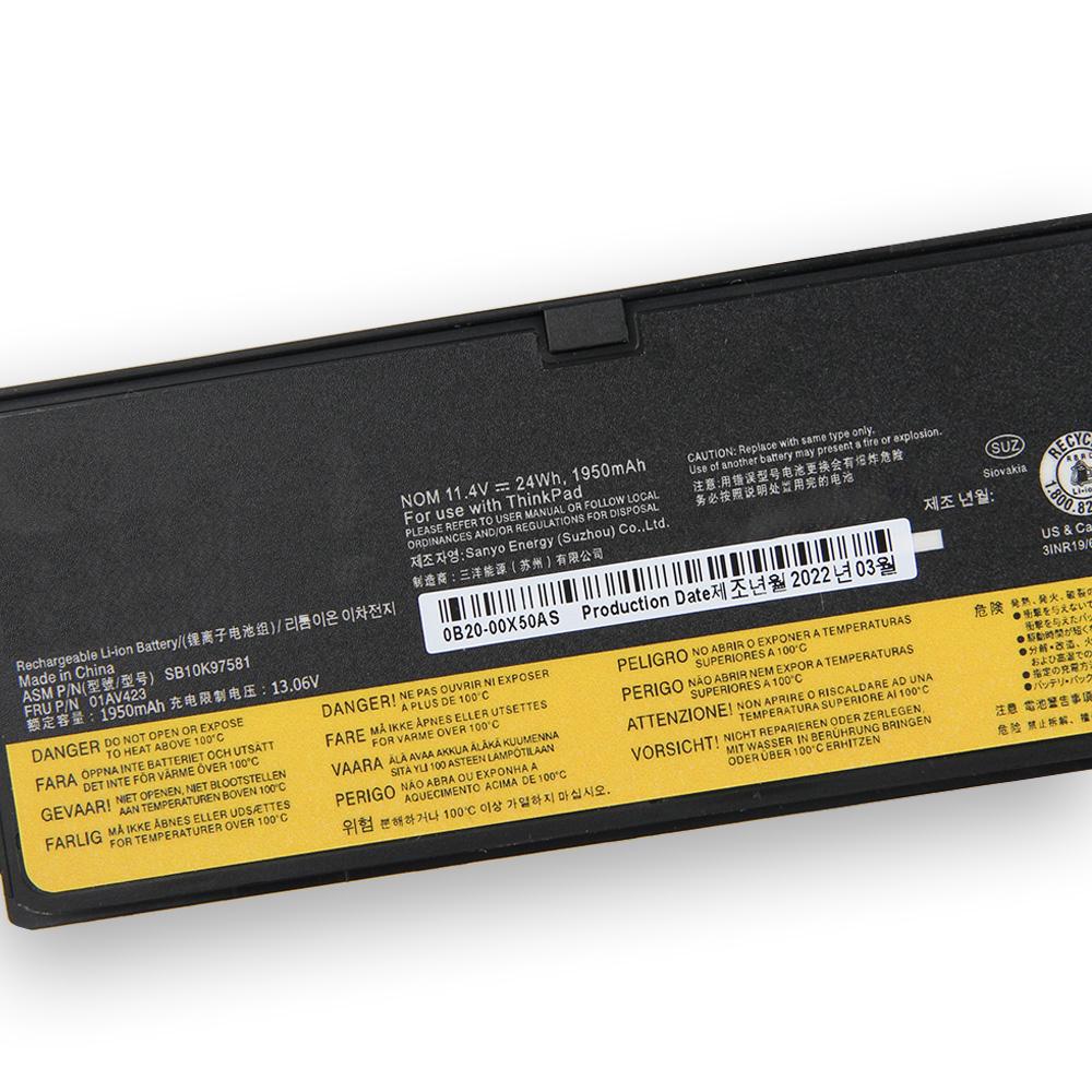 Аккумуляторная литиевая батарея для ноутбука Lenovo Thinkpad T570 T470 T580 T480 A475 A485 P51 P52S 61+ SB1K97581