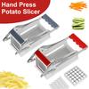 Ручной слайсер из нержавеющей стали для картофеля фри, слайсер для картофеля, приспособление для приготовления картофельных чипсов, измельчитель мяса, кубикорезка, инструменты для резки пищевых продуктов и овощей