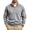Autumn Winter Men Casual Half Zipper Stand Collar Sweatshirt Chic Patchwork Long Sleeve Loose Pullover Tops