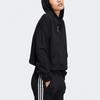 Adidas Укороченная спортивная толстовка с капюшоном Neo Logo Print, женская, черная GP5591