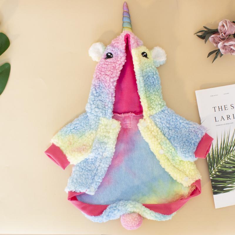 Осенняя и зимняя рождественская одежда для собак и единорогов, кошек и собак, превращенная в одежду для животных