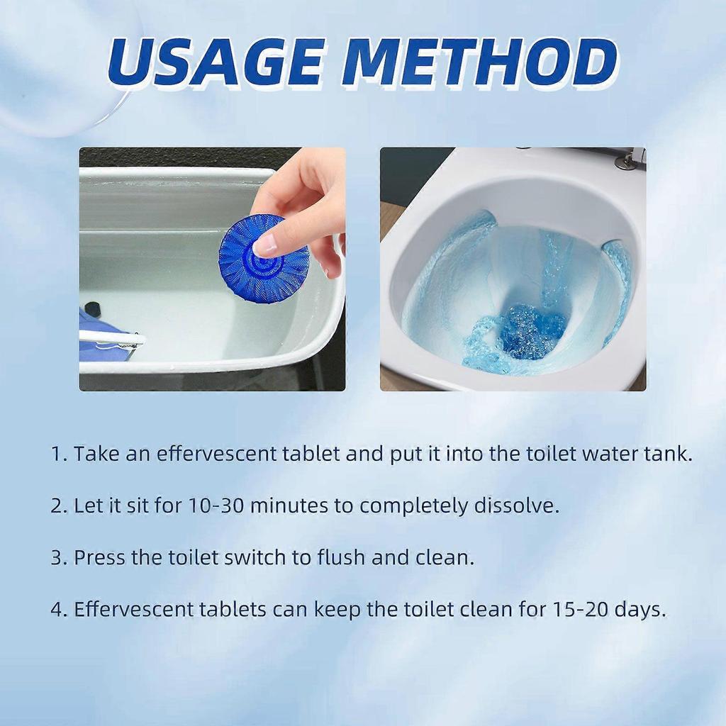 Automatic Toilet Bowl Cleaner, Household Descaling Deodorizing Deodorizing Odors Fresh Toilet Cleaning Block