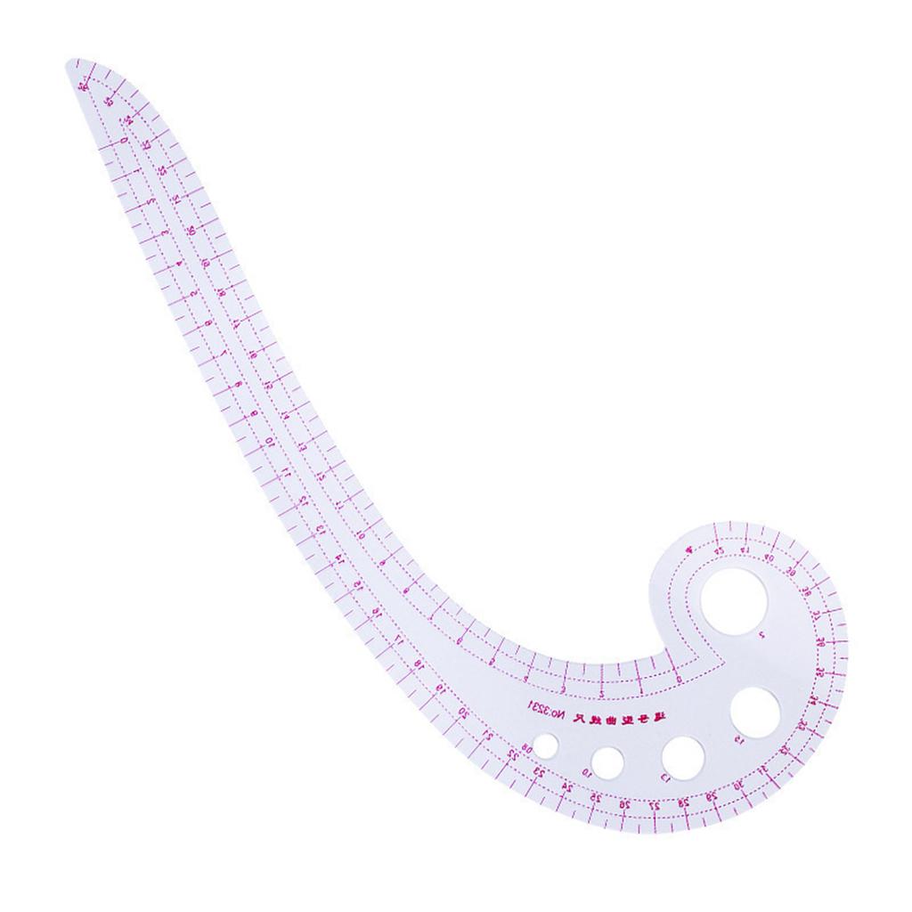 Многофункциональная линейка для пэчворка, французская лекальная линейка, прозрачная шкала, шаблон для рисования кроя и пошива одежды, инструмент для начинающих дизайнеров