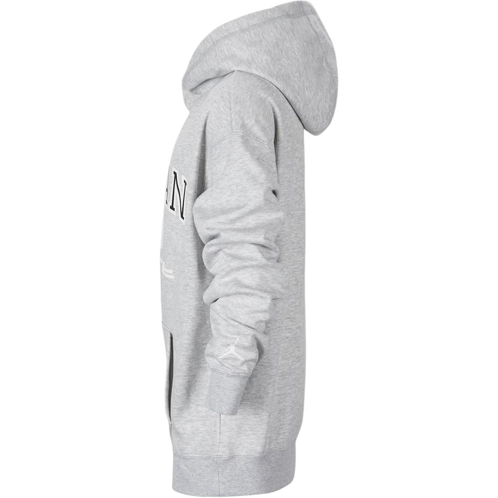 Jordan Sweatshirt Sport Casual Sports Soft Fleece Lined Hood Light Heather Gray Teenagers Kids' HV1597-063