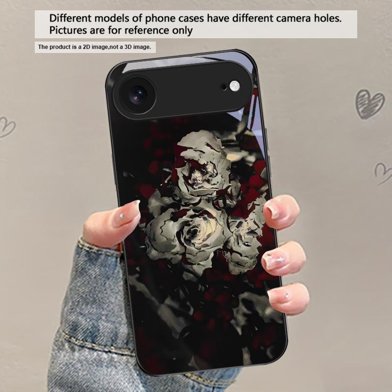 Текстура текстуры коры Для iPhone 17 Air 16 E 15 Plus 14 Pro Max 13 12 mini 11 5 6 7 8 Plus XR XS Max SE Черный стеклянный чехол для телефона