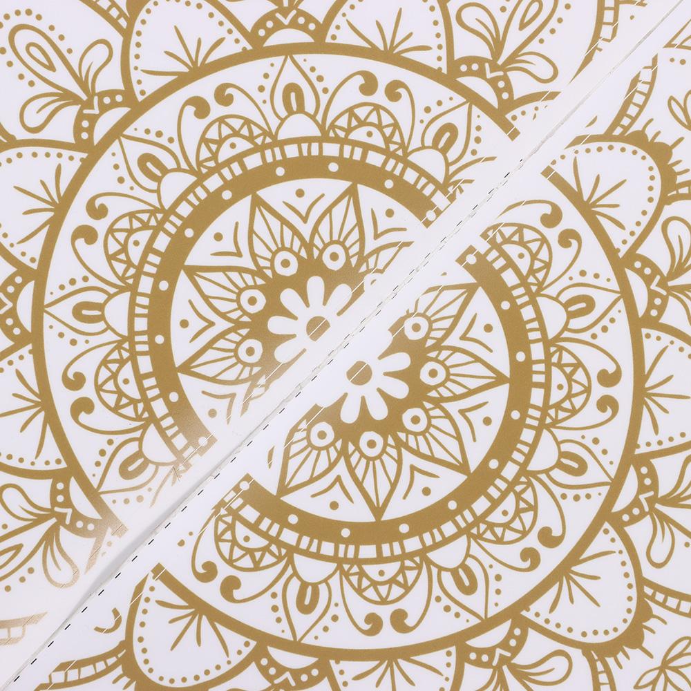 4 шт. Золотая половина мандалы Наклейка на стену ПВХ Наклейки на стену Декор Бохо Мандала Наклейка на стену Спальня