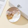 1Pc, Natural Shell Mother of Pearl Pendant, Boho Handmade Round Charms for Jewelry Making DIY Necklace Keychain Hanging Decoration Accessories Gifts