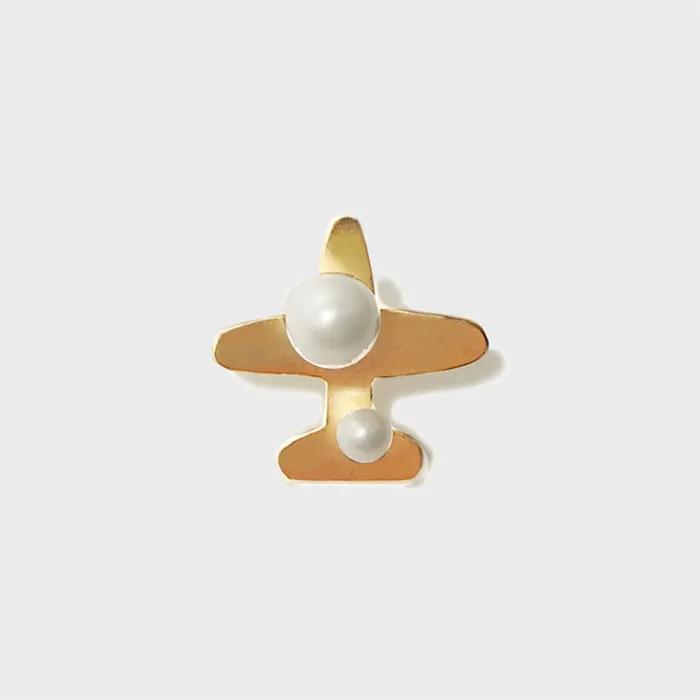 Bonbo airplane antique earrings
