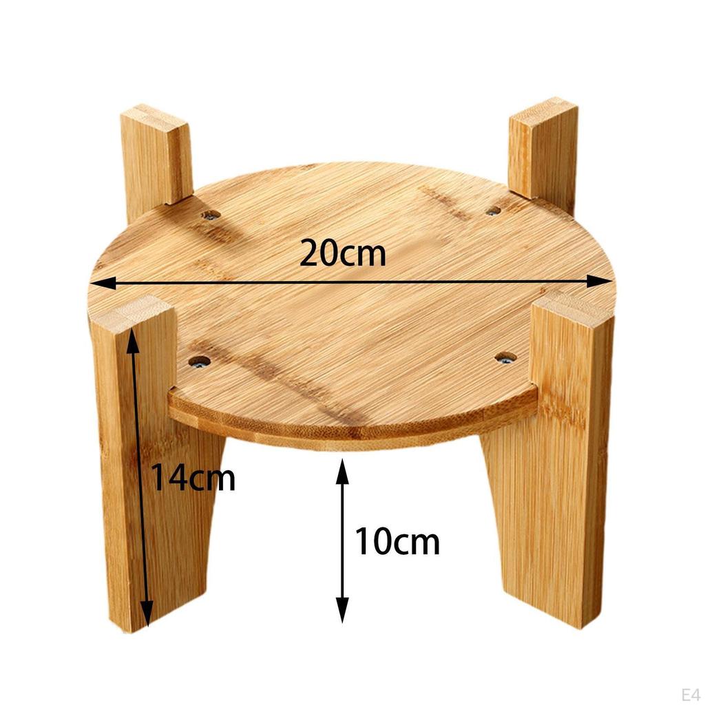 Держатель для диспенсера для напитков, подставка для цветочного горшка, круглая основа, деревянный маленький аквариум, многоцелевой