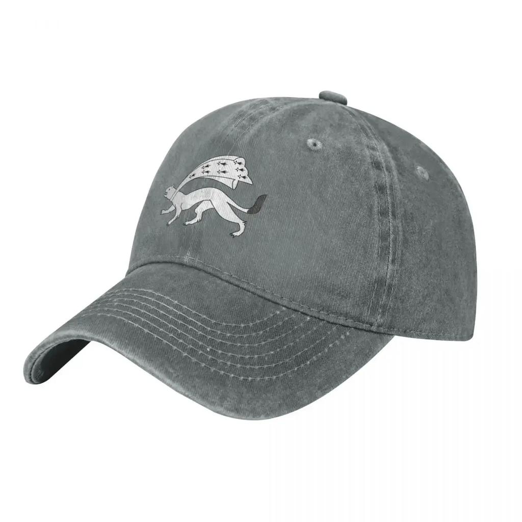Breton Hermine Bretagne Brittany flag Emblem symbol dark gray special stickers set background HD Baseball Cap