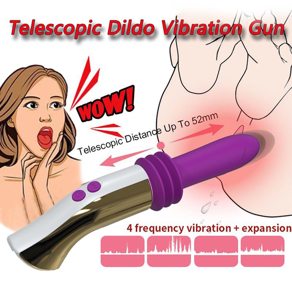 Female Automatic Retractable Dildo Masturbator G-Spot Vagina Anal Insertion Penis Adult Female Sex