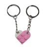 Cute Love Heart Building Block Keychains For Couples Women Separable Love Heat