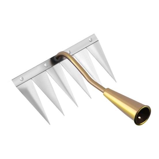 Садовые грабли со съемной конструкцией Эргономичная ручка Эффективный инструмент для прополки с острыми кончиками Садовый инструмент