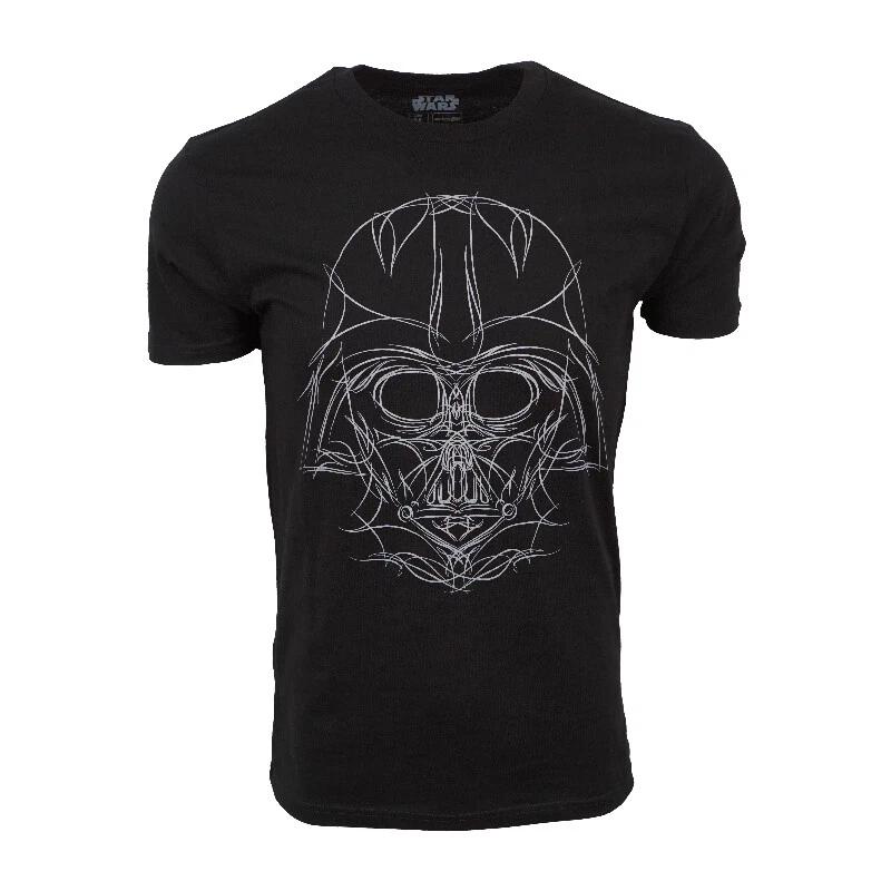 Starwars Unisexs Sketch Face Black T Shirt