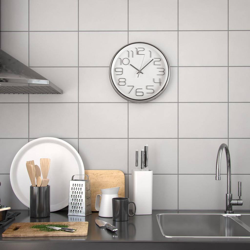 Silver Kitchen Clock 30Cm VERSA 19520051