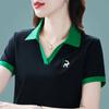 New Sports Polo Shirt for Women In Summer Lapel Short-sleeved T-shirt Large Size Women's Casual Top Korean Style Shirt