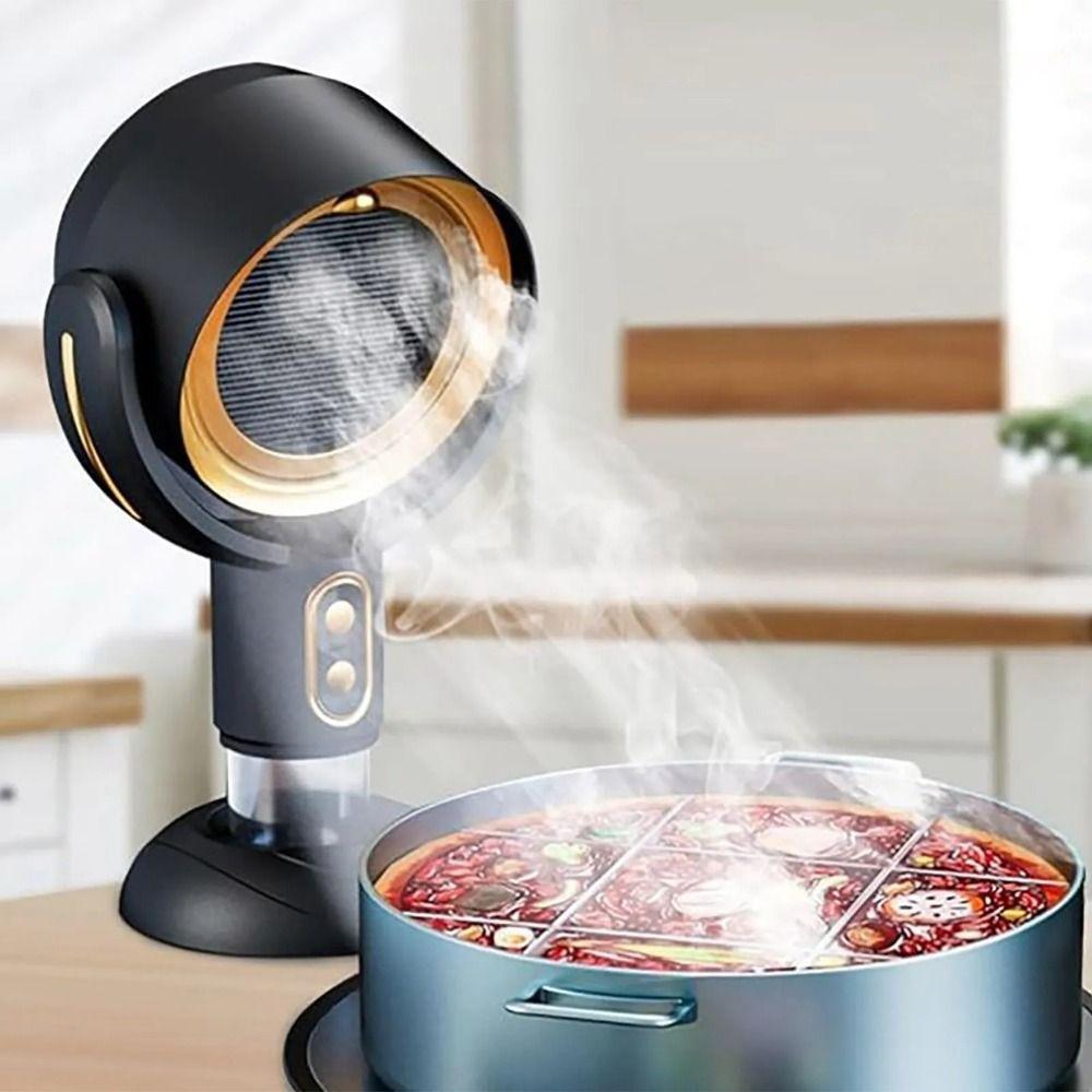 Space-Saving Desktop Range Hood Adjustable Angles Kitchen Exhaust Fan Kitchen Air Purifier BBQ