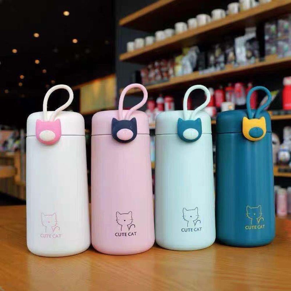 Cat Keep Warm Thermal Mug Pot Stainless Steel Vacuum Flask Travel Water Bottle Thermos Thermocup