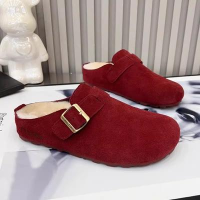 Женские туфли на плоской подошве с мехом, замшевые мокасины на платформе, зимние плюшевые теплые хлопковые туфли 2025 года, модные шлепанцы, повседневные, удобные, Zapatos Mujer