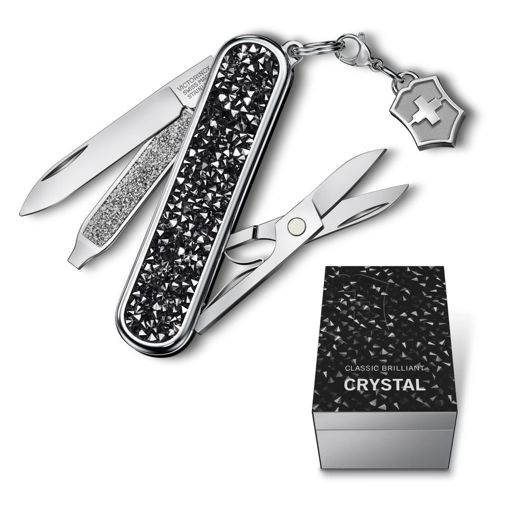Victorinox Классический швейцарский армейский нож SD Brilliant Crystal, многофункциональный нож, походные ножницы с плоской отверткой, оснащенный гвоздем