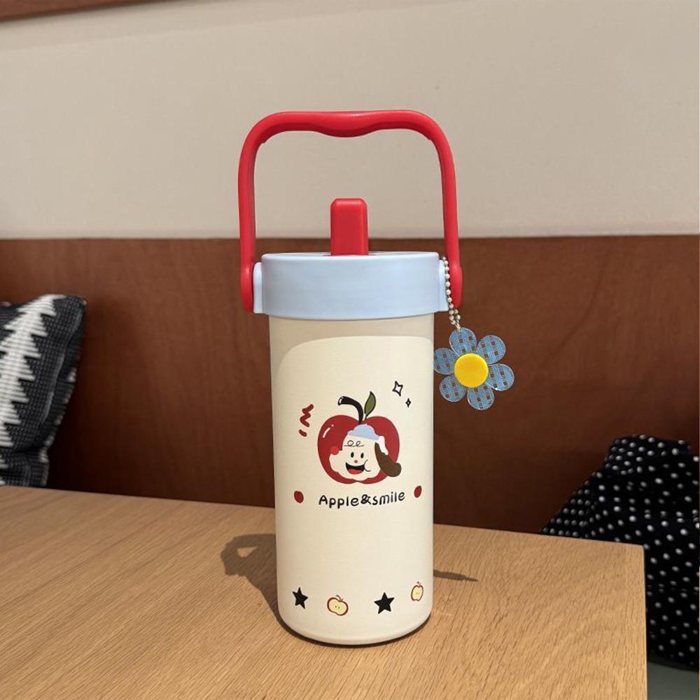 Вакуумная кружка 600 мл с подвеской, изолированная кружка, милая термобутылка для воды для мальчиков и девочек