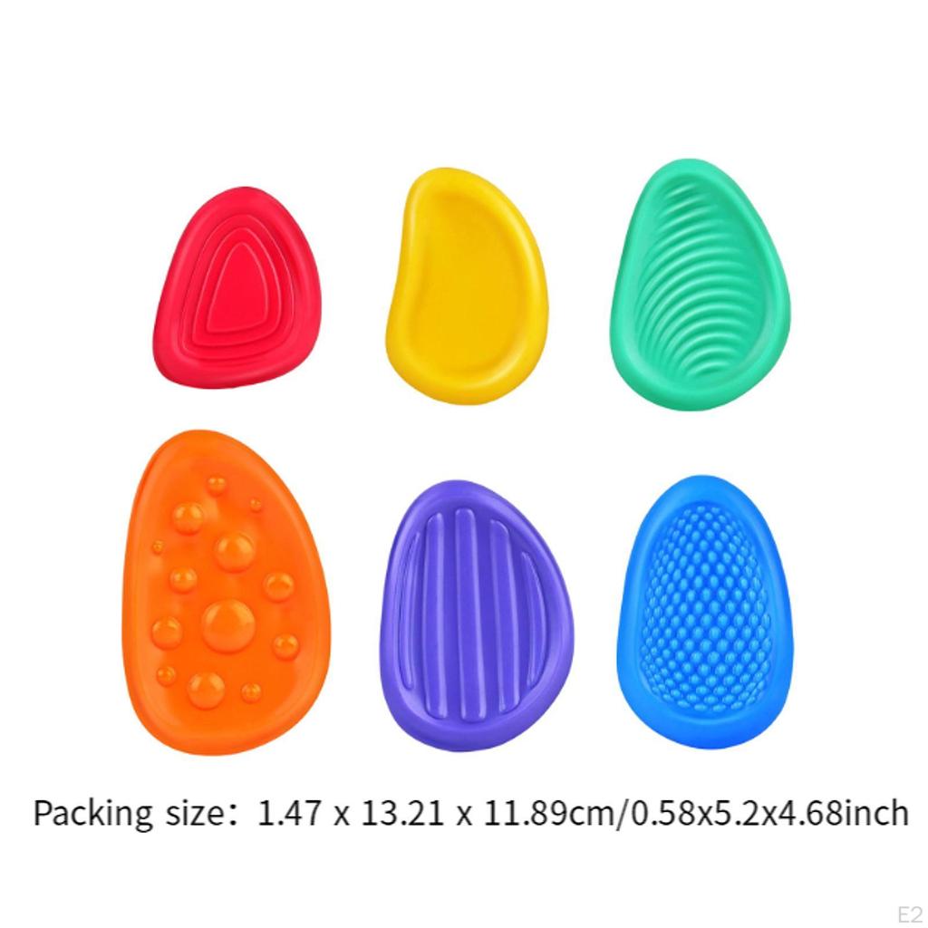 6 шт. Детские сенсорные камни, игрушки-фиджет, игрушка с текстурой для распознавания беспокойства