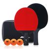 Table Tennis Set of Shakehand Carbon for Beginners and Intermediate Includes Case Rackets, 2, Double-Sided, Style, Fiber, Players,