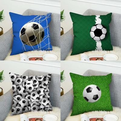 Футбольная Наволочка Для Автомобиля Дивана Декоративная Домашняя Двусторонняя Печать Плюшевая Квадратная Подушка Декоративная Наволочка