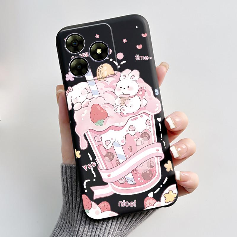 For Blackview Wave 8C 6.56" Wave 8 Black View Wave8C Wave8 Back TPU Soft Silicone Phone Case Luxury Cute Love Rabbit Funny Cover