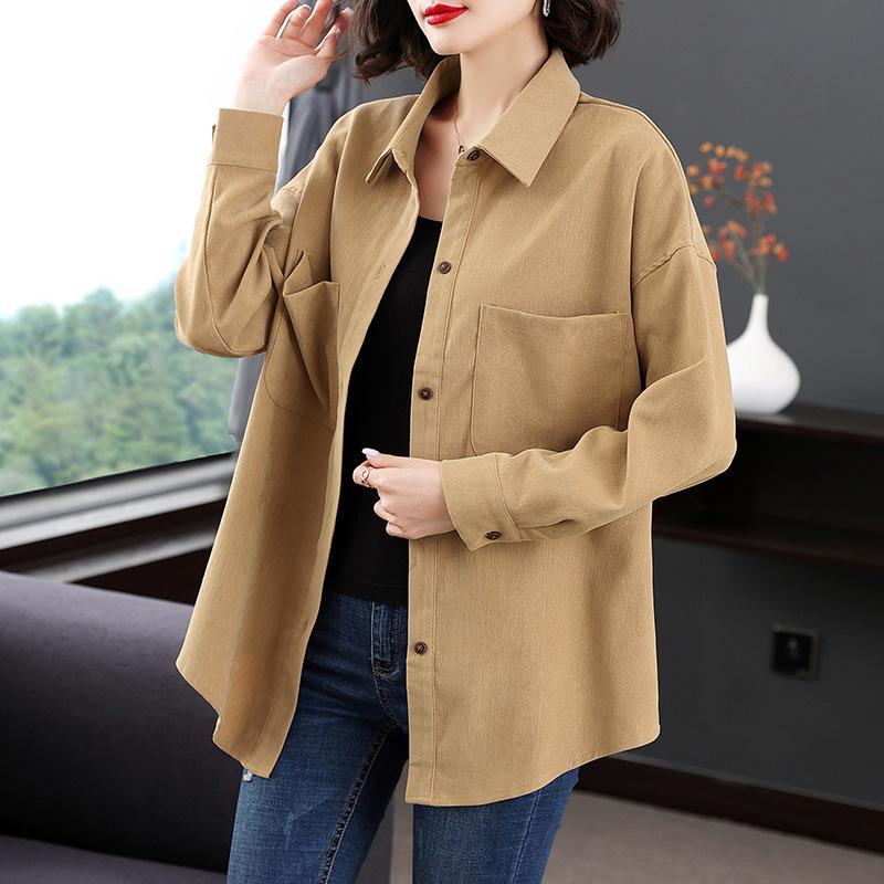 Elegant Ladies Shirts Mom Temperament Casual Petite Shirt Women's Fall Large Size Loose Foreign-style Fashion Shirt Blouse Personalized Clothes